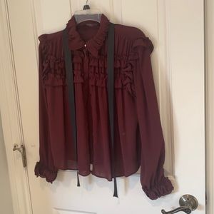 Zara maroon blouse